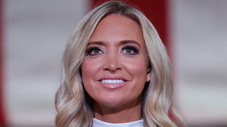 Kayleigh McEnany giving her pre-recorded address at the 2020 RNC