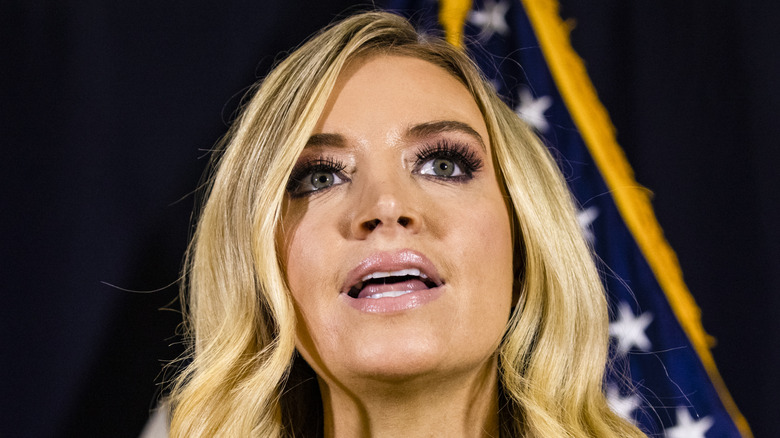 Kayleigh McEnany during a conference at the Republican National Committee in November 2020