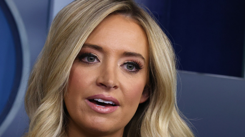 Kayleigh McEnany giving her first news press conference in the James Brady room on May 1, 2020