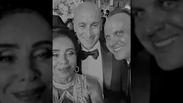 Jeanine Pirro, Stephen Miller, and Dan Scavino at the 2026 Mar-a-Lag0 New Years party.