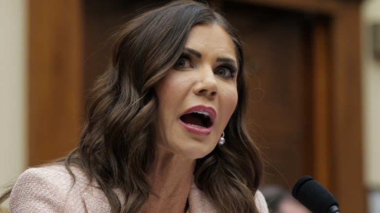 Kristi Noem testifies during a House Judiciary Committee hearing in Washington, DC (2026)