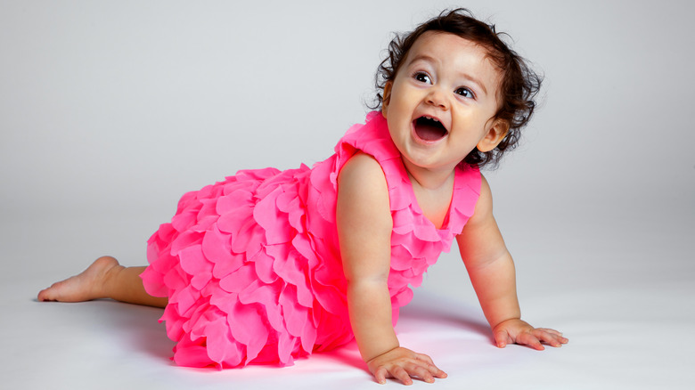 Baby crawling