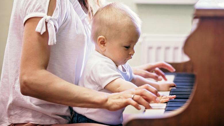 Baby at the piano