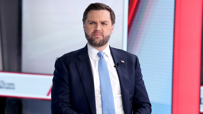 JD Vance looking serious