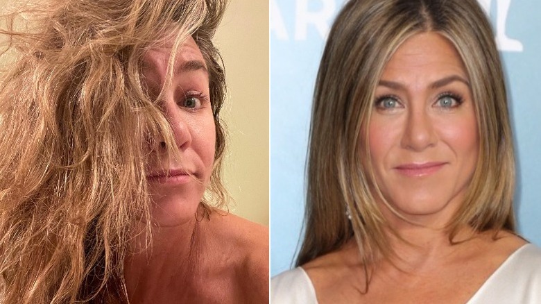 Jennifer Aniston natural hair