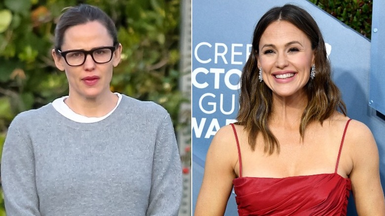 Jennifer Garner without makeup/with makeup