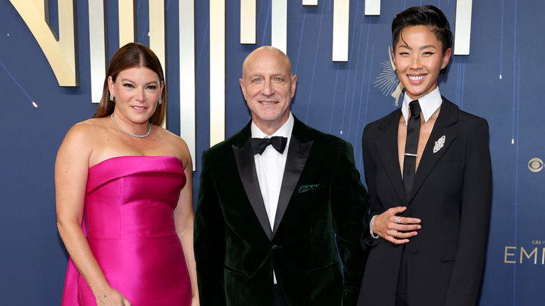Kristen Kish, Tom Colicchio, and Gail Simmons ("Top Chef") attend an event in 2025