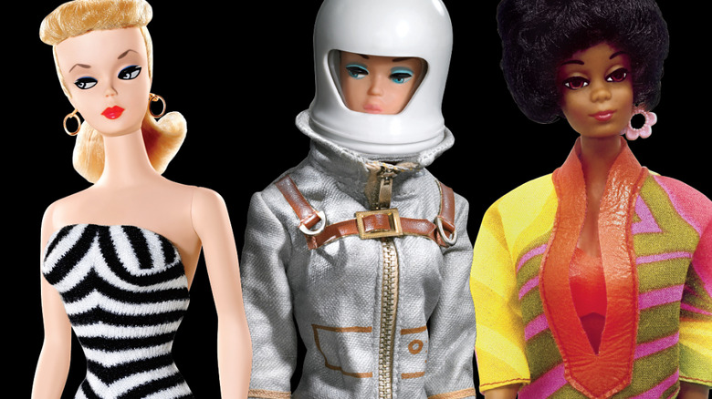 Barbies from different decades