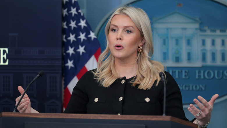 Karoline Leavitt speaking