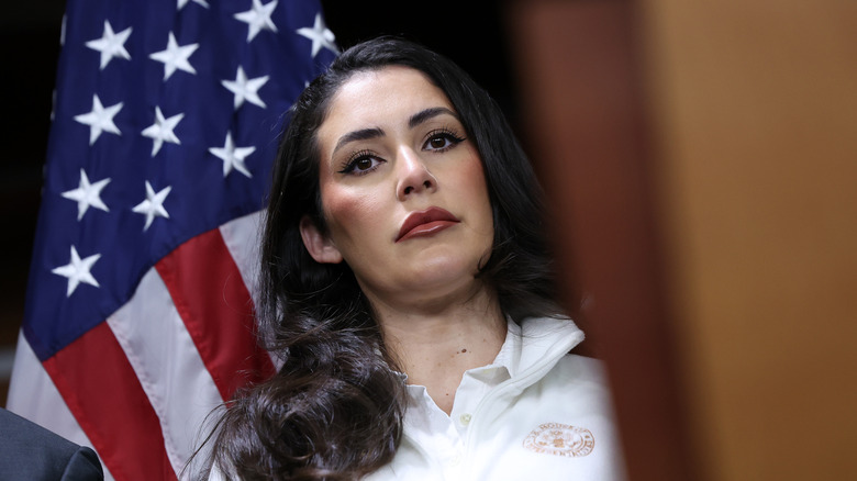 Anna Paulina Luna photographed at the Freedom Caucus press conference