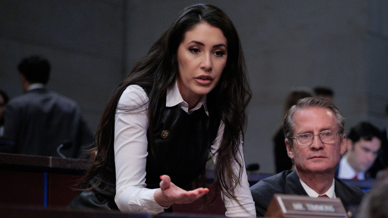 Rep. Anna Paulina Luna photographed during a session of Congress on fraud investigation