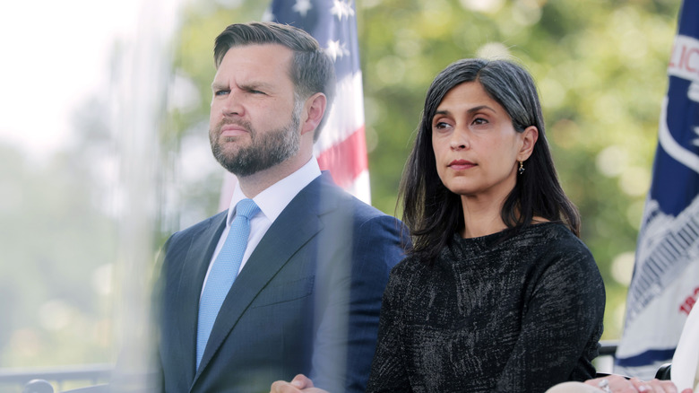 JD Vance and Usha Vance sitting