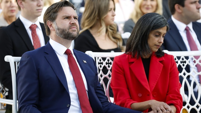 JD Vance and Usha Vance attend a Presidential Medal of Freedom ceremony at the White House in Washington, DC (2025)
