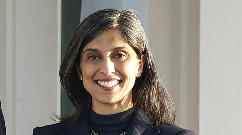 Usha Vance in sun smiling