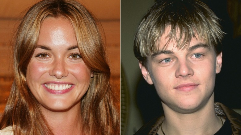 A split image of a young Vanessa Trump and a young Leonardo DiCaprio