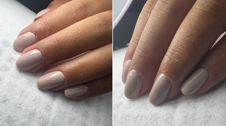 Rich vanilla latte nails