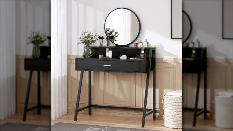 Wayfair black makeup vanity