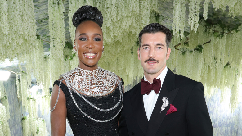 Venus Williams black gown Andrea Preti maroon tuxedo and black suit Met Gala