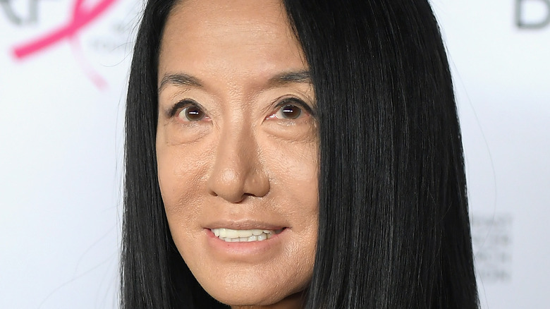 Vera Wang smiling on red carpet 