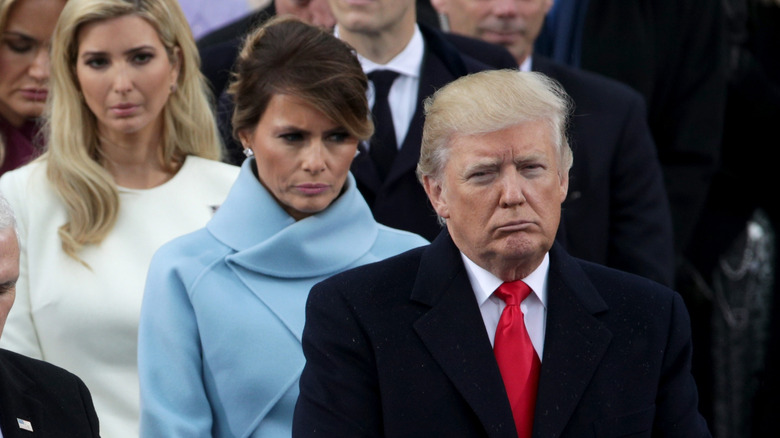 President Donald Trump and Vice President Mike Pence stand on the West Front of the U.S. Capitol on January 20, 2017 in Washington, DC.