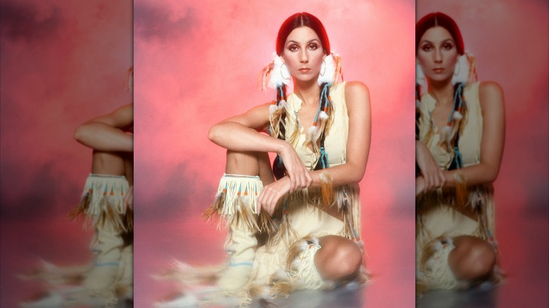 Cher at a photo session in Los Angeles, California, 1977