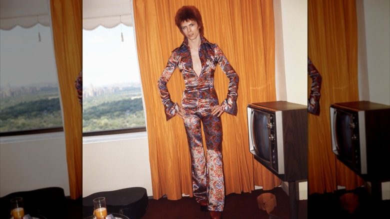 David Bowie in a hotel room in New York City, 1973.