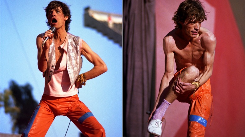 Mick Jagger on stage at the Oakland Coliseum in 1978.