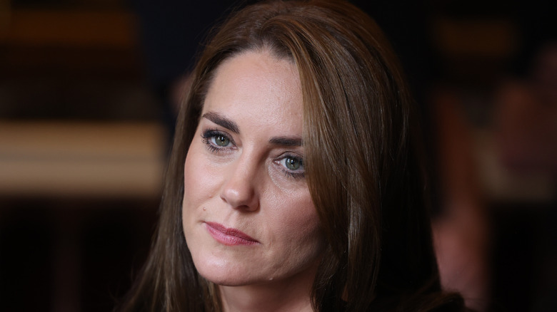 Kate Middleton frowning