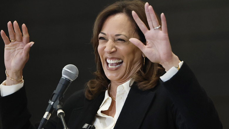 Vice President Kamala Harris laughing