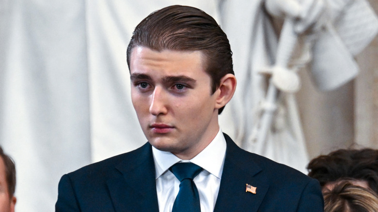 Barron Trump during his father Donald Trump's 2025 presidential inauguration