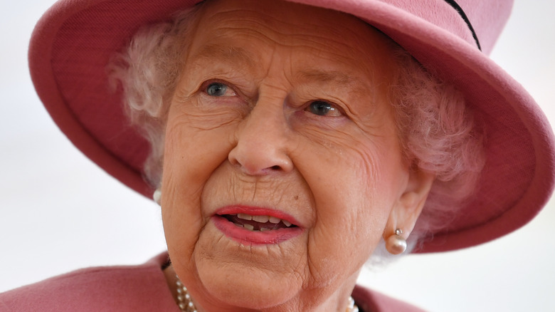 Queen Elizabeth looks surprised