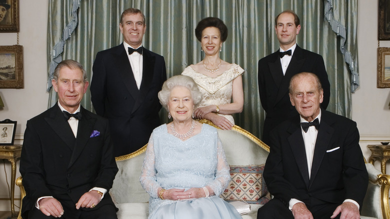 Queen Elizabeth and her children