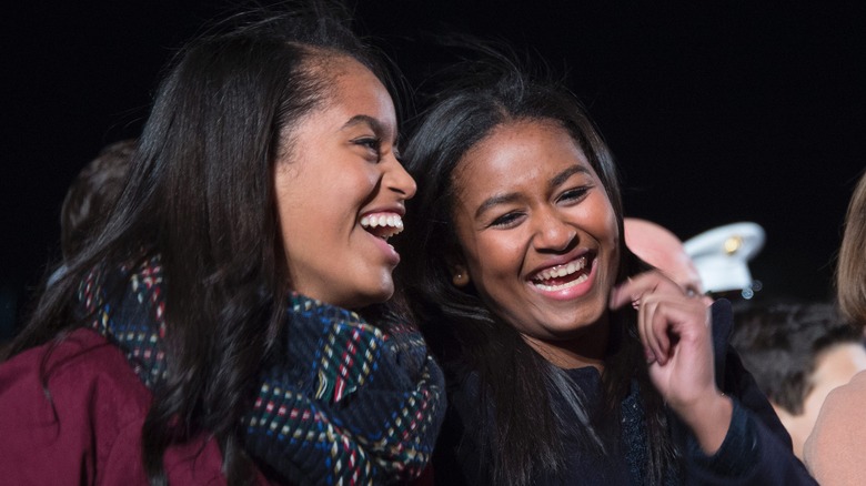 Sasha and Malia Obama