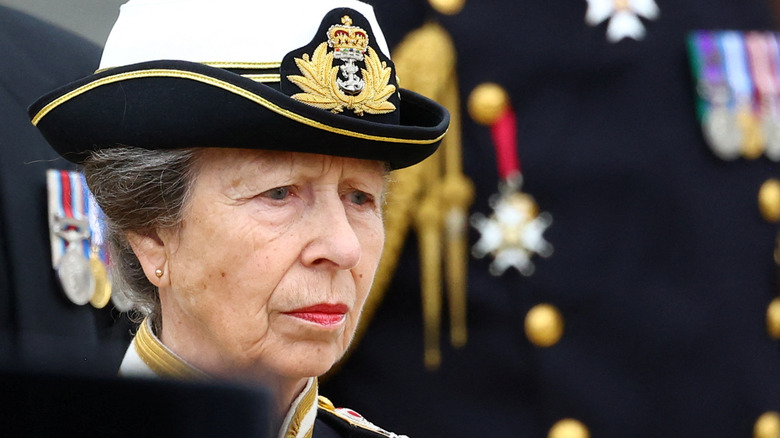 Princess Anne at Queen Elizabeth's funeral