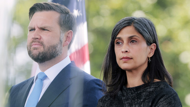 JD and Usha Vance frowning