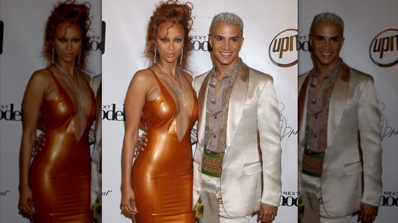 Tyra Banks and Jay Manuel attending the premiere of "America's Next Top Model"