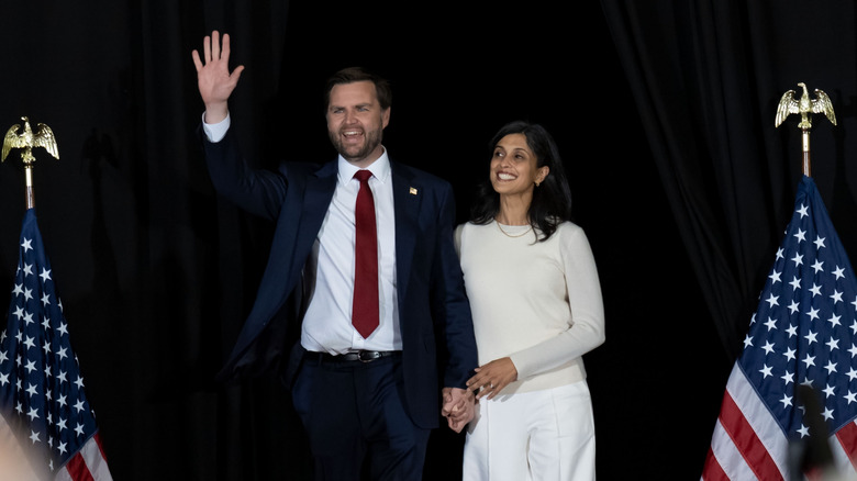 Usha and JD Vance smiling