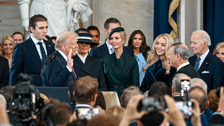 Donald Trump swearing in January 2025