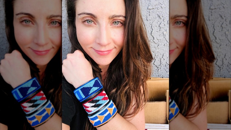 Mary Padian collaborating with Ubuntu Life, selling bracelets on her online storefront in 2019