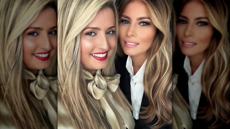 Nicole Bryl and first lady Melania Trump taking a selfie