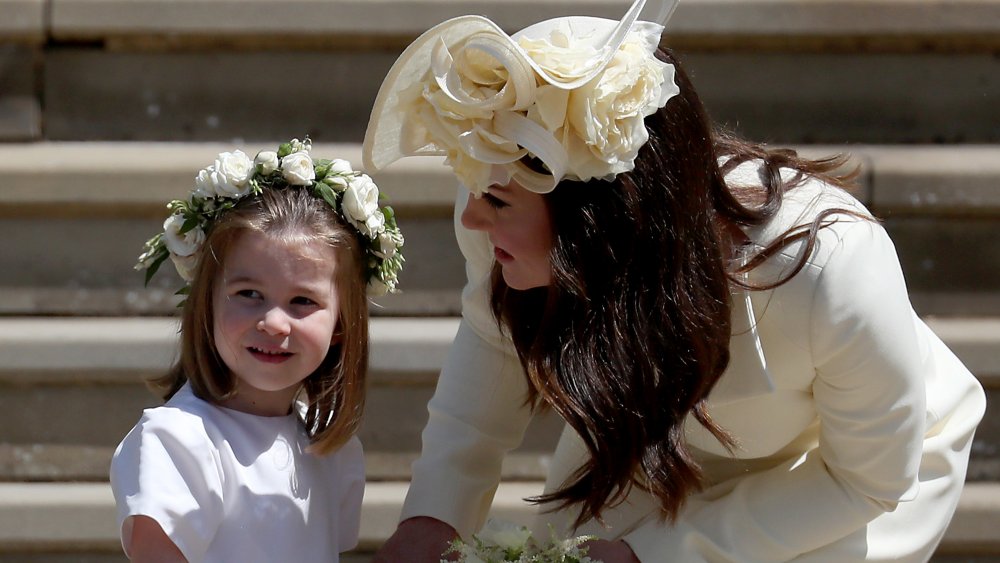 Kate Middleton and Princess Charlotte at Prince Harry and Meghan Merkle's wedding