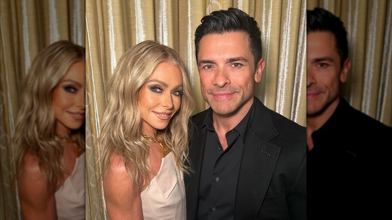Kelly Ripa and Mark Consuelos smiling together