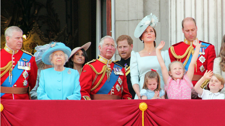 The royal family posing 