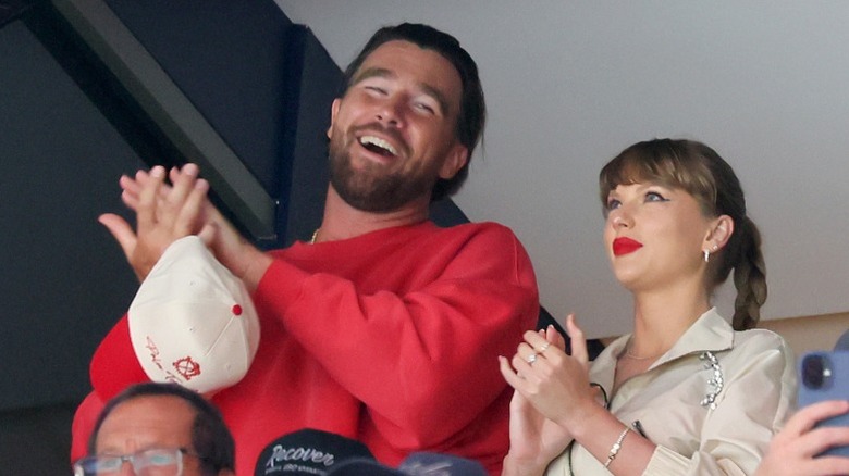 Travis Kelce and Taylor Swift attend the Stanley Cup Finals in Sunrise, FL (2025)