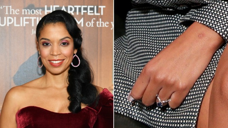 Susan Kelechi Watson and her engagement ring