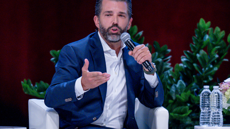 Donald Trump Jr. speaking to an audience