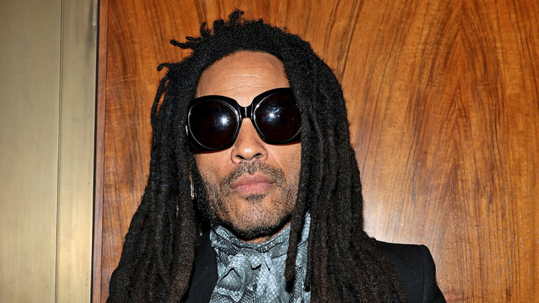 Lenny Kravitz posing at an event in New York City
