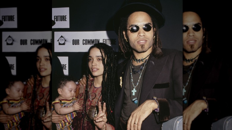 Lisa Bonet, Lenny Kravitz, and Zoë Kravitz attending an event