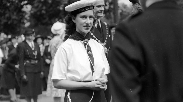 Princess Margaret dressed as a Girl Guide