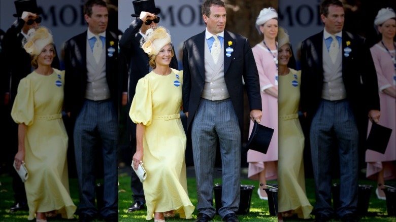 Harriet Sperling curtsying to King Charles